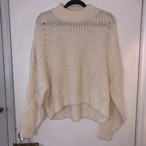 White/Cream Mockneck Sweater